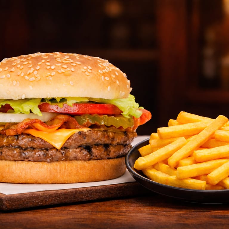 Indulge in Our Bacon Cheeseburger