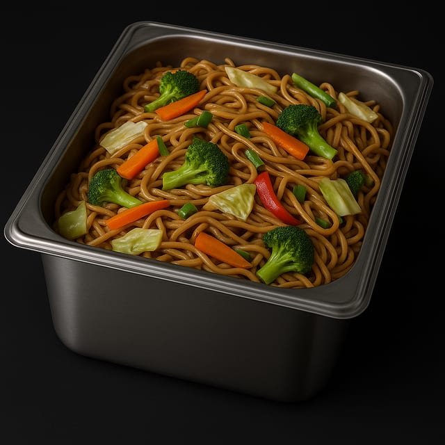 Yakisoba Noodle Half Pan serves 10 people.